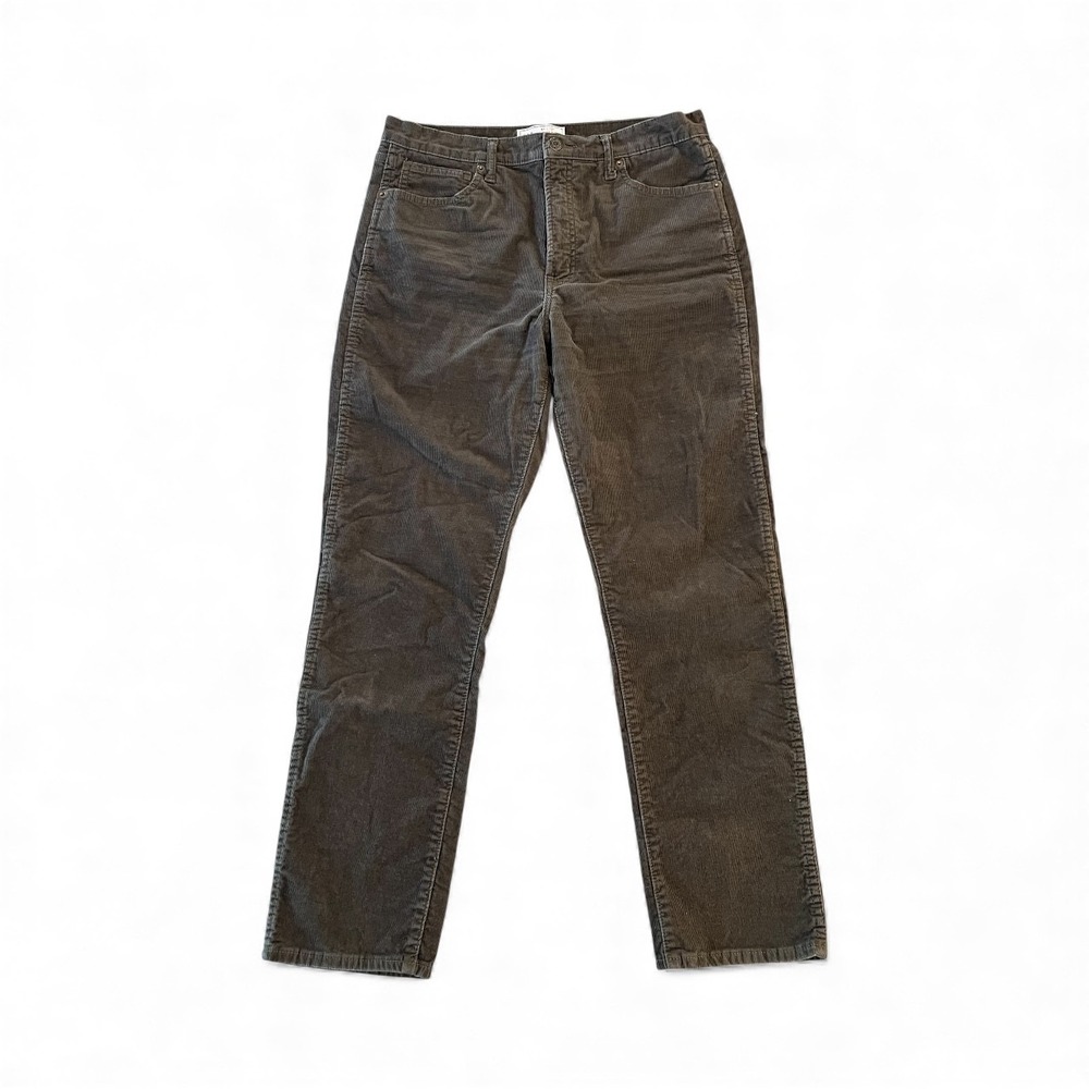 GAP Vintage Slim High Rise Corduroy Pants Womens 31 / 12L‎ Olive Green
